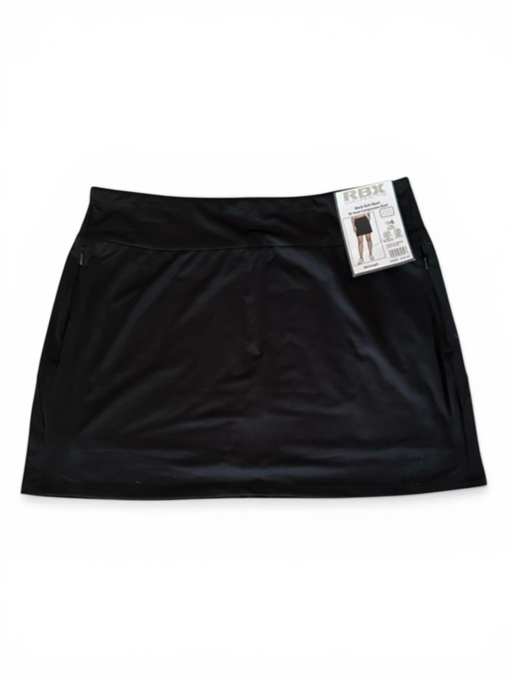 RBX Black Skort with Compression Shorts in Mesh Knit